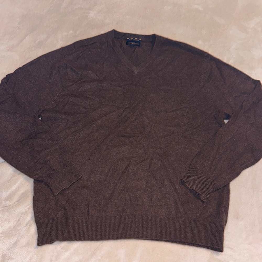 Beautiful Club Room Estate Cashmere Sweater Size Medium In The Color Brown
